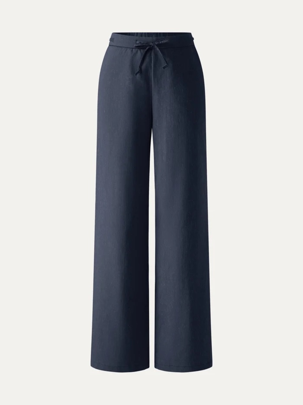 NWT OGL Wrinkle-Resistant Linen Drawstring Wide Leg Pant with Pockets in navy!!